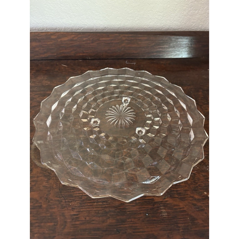 Vintage Colony Whitehall Peach 3 Toed 12 1/2" Cake Plate‎ Platter Antique